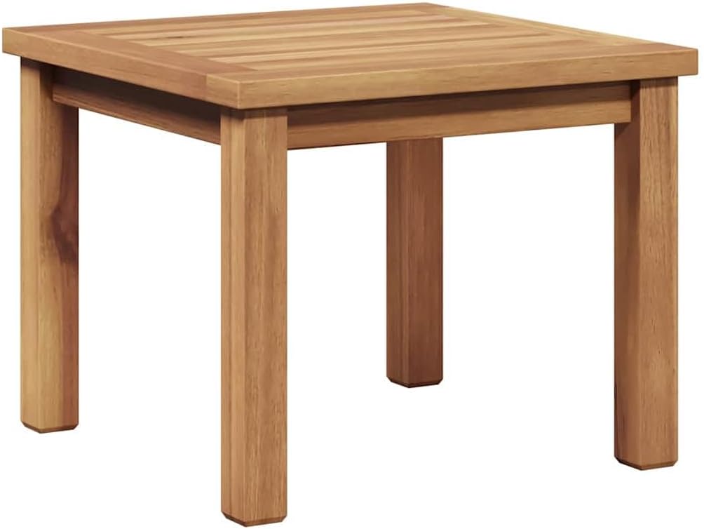 Modern Coffee Table, Patio Wood Side Tea Table, Brown 17.72 x 17.72 x 14.17 in Solid Teak Wood,-613