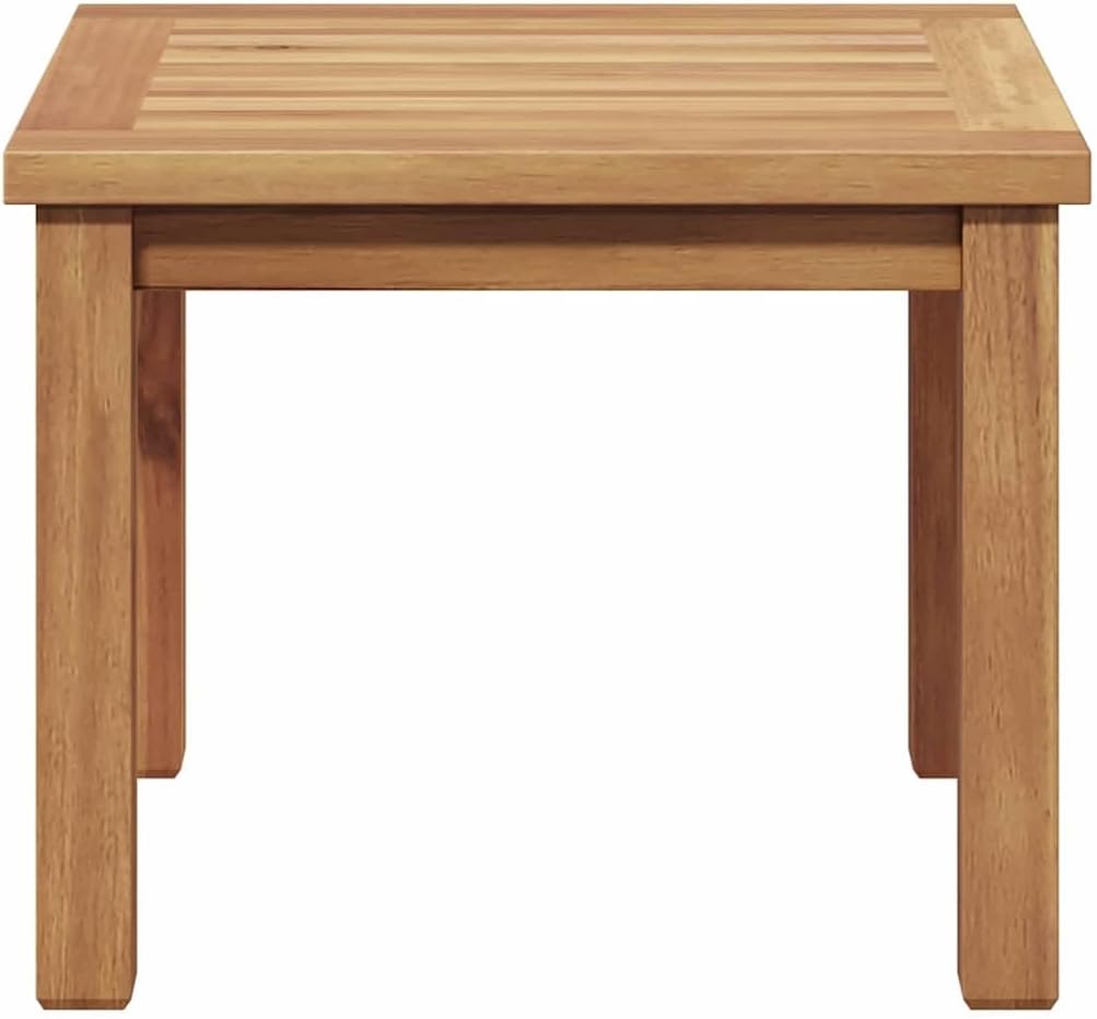 Modern Coffee Table, Patio Wood Side Tea Table, Brown 17.72 x 17.72 x 14.17 in Solid Teak Wood,-613