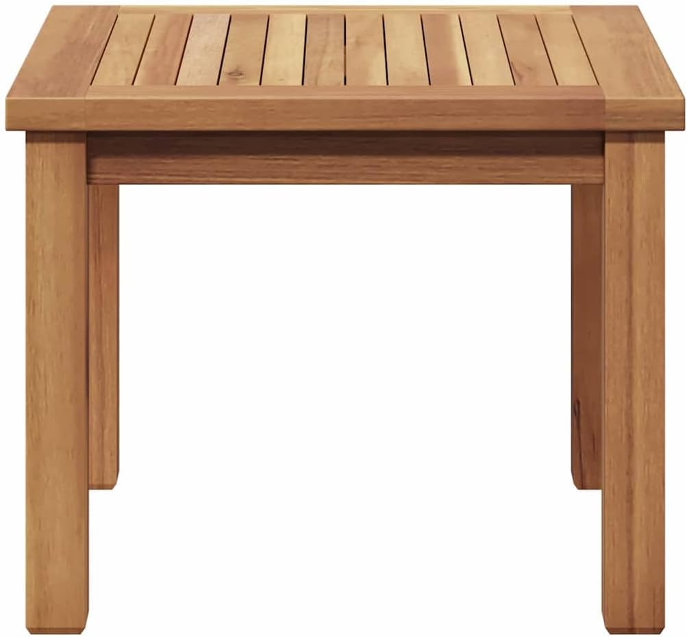 Modern Coffee Table, Patio Wood Side Tea Table, Brown 17.72 x 17.72 x 14.17 in Solid Teak Wood,-613