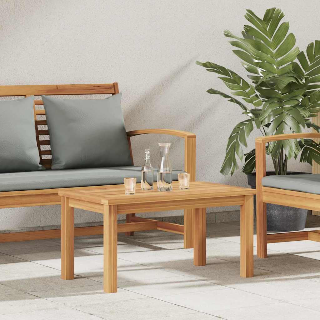 Modern Coffee Table, Patio Wood Side Tea Table, Brown 17.72 x 17.72 x 14.17 in Solid Teak Wood,-613