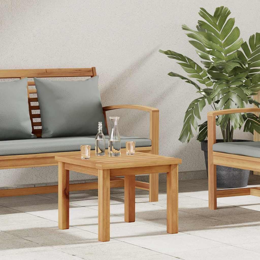 Modern Coffee Table, Patio Wood Side Tea Table, Brown 17.72 x 17.72 x 14.17 in Solid Teak Wood,-613