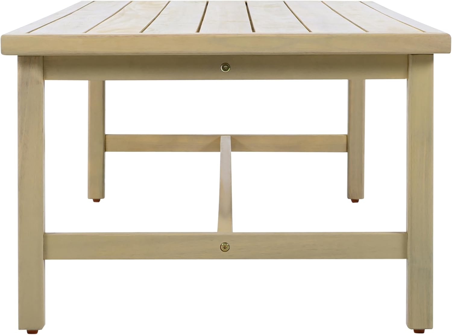 Merax Patio Acacia Wood Coffee Table Outdoor Furniture, Bear 310LBS, 47.24"x23.62"x15.75", Light Teak