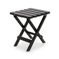 Camco Adirondack Portable Outdoor Camping Small Weatherproof Rustproof Durable Plastic Folding Side Table for Indoor and Outdoor Use, Taupe
