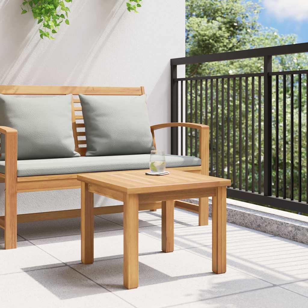 Modern Coffee Table, Patio Wood Side Tea Table, Brown 17.72 x 17.72 x 14.17 in Solid Teak Wood,-613
