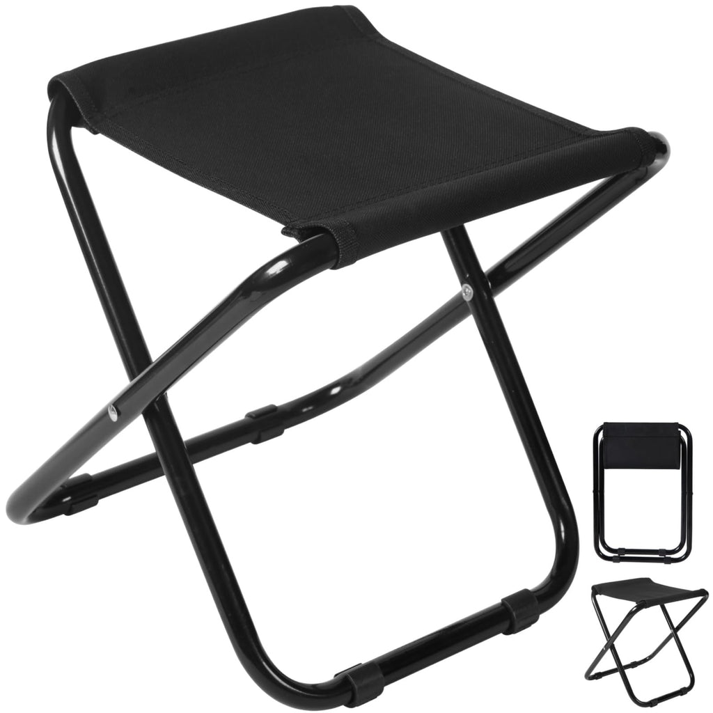 4 Pack Camping Stool for Adults, Portable Folding Stool for Outdoor, Semi-Folding Foot Rest, Foldable Footstool for Picnic Fishing Hiking