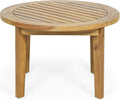 Solano Outdoor Circular Coffee Table - Acacia Wood - Teak