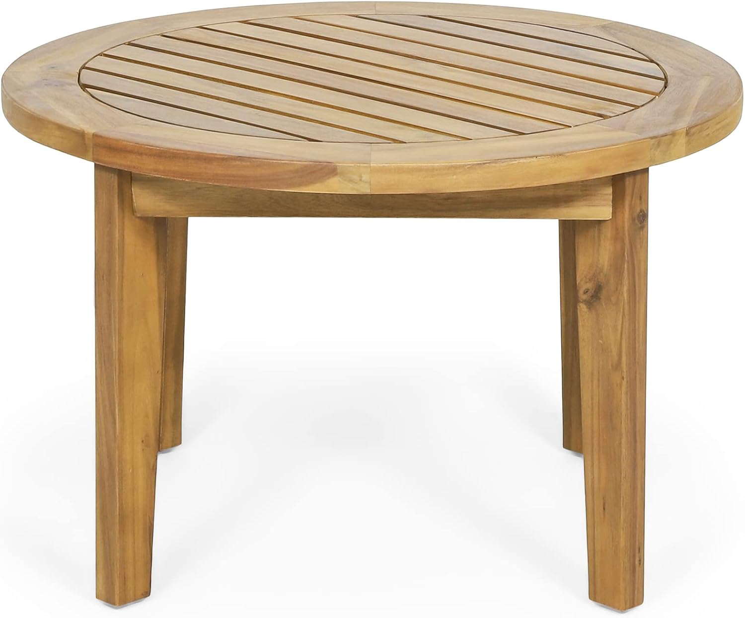Solano Outdoor Circular Coffee Table - Acacia Wood - Teak