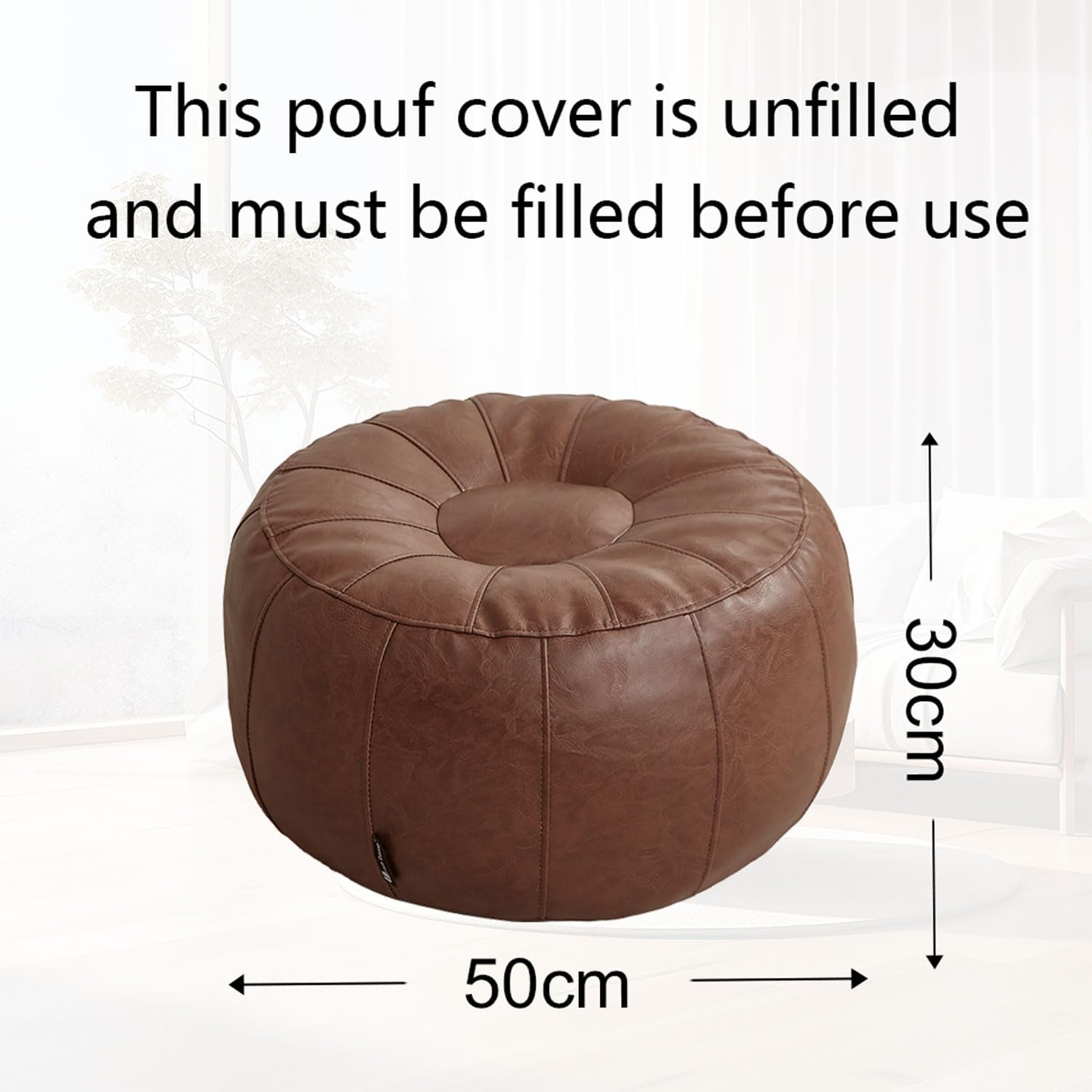 Waterproof Ottoman Cover for Storage, Camping & Travel