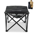 Upgraded Padded Camp Foot Rest, 18.1 Inch Oversized Camping Stool for Lawn Gardening Fishing, 500lbs Heavy Duty Camping Chairs Portable Outdoor Folding Footstool (1, Jet Black-Extra Thick)