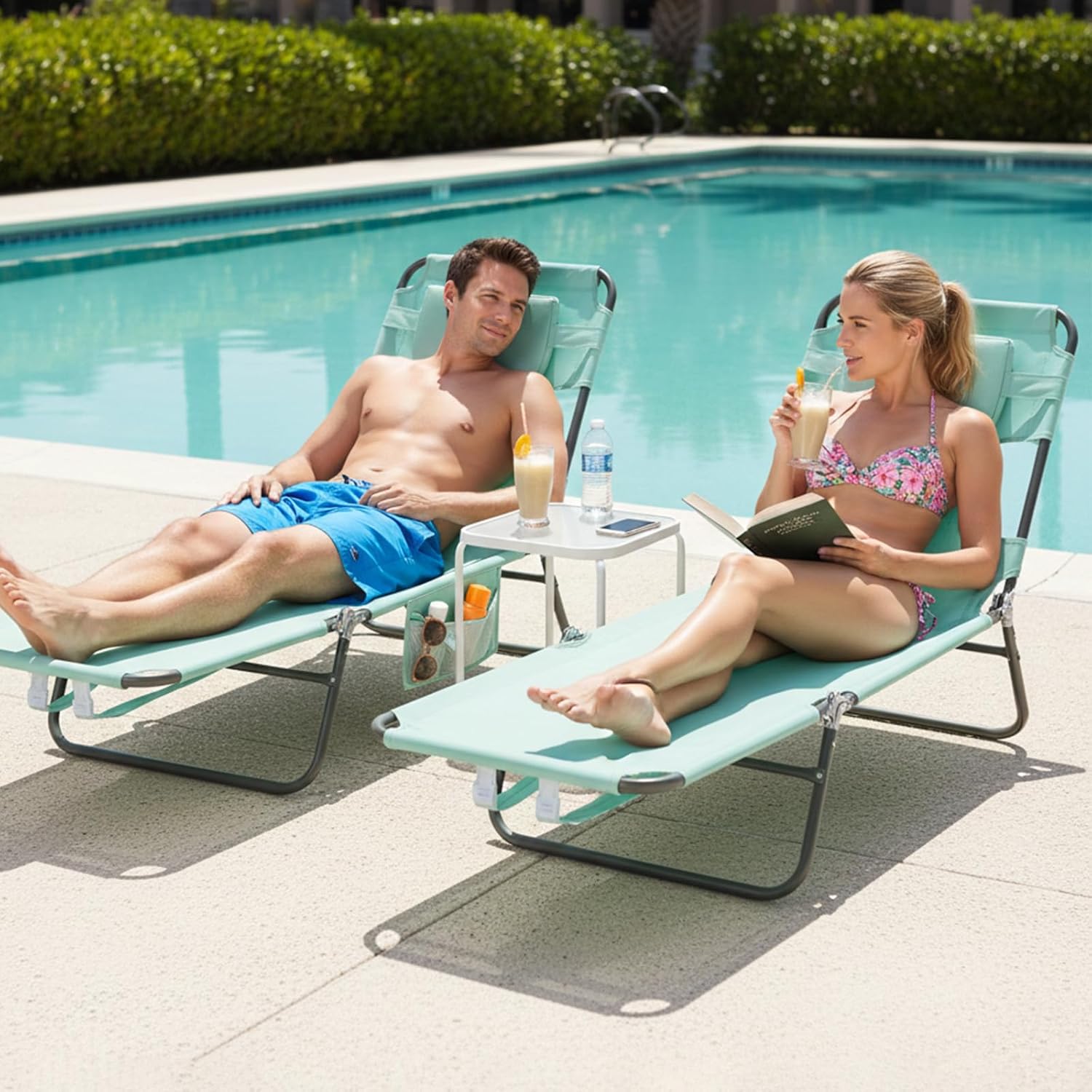 SunnyFeel Lounge Beach Chair for Adults with Face Hole, Backpack Reclining Beach Chairs Lay Flat, Sun Face Down Tanning Chair, Portable Folding Camping Cot for Outside Pool, Sunbathing, Reading