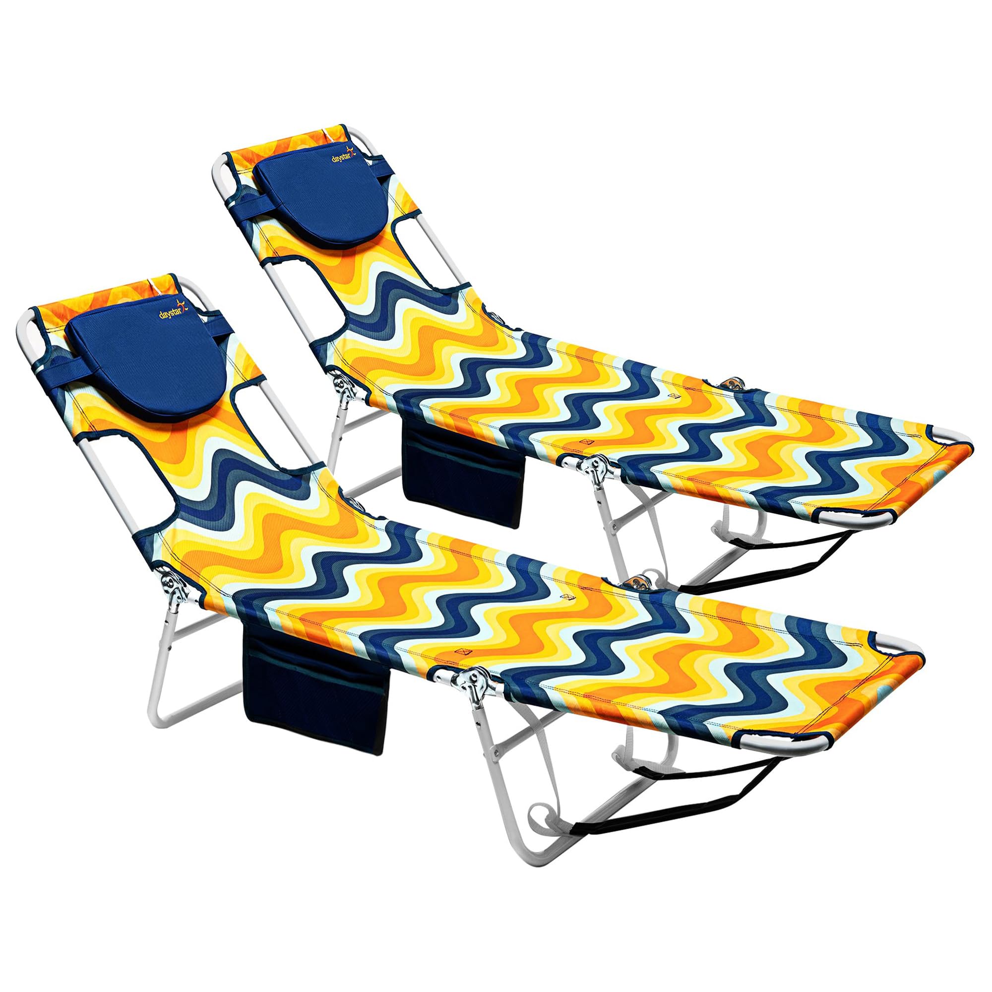 SunnyFeel Lounge Beach Chair for Adults with Face Hole, Backpack Reclining Beach Chairs Lay Flat, Sun Face Down Tanning Chair, Portable Folding Camping Cot for Outside Pool, Sunbathing, Reading