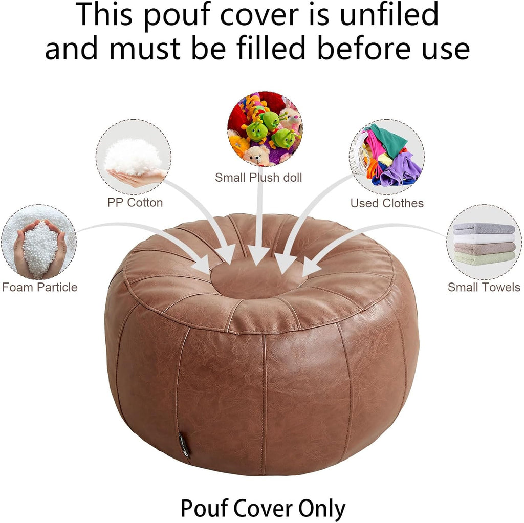 Waterproof Ottoman Cover for Storage, Camping & Travel