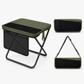 Portable Folding Stool for Adults, 2 Pack Foldable Backpack Stools with Shoulder Strap, 1.77 lb Lightweight Camping Stools, Compact Travel Seats for Fishing, Hiking, Gardening, Festivals, Khaki