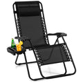 Giantex Zero Gravity Reclining Chair, Outdoor Patio Recliner with Cup Holder & Removable Pillow, Adjustable Backrest, Indoor Lounge Chair for Backyard, Garden, Poolside (Green)