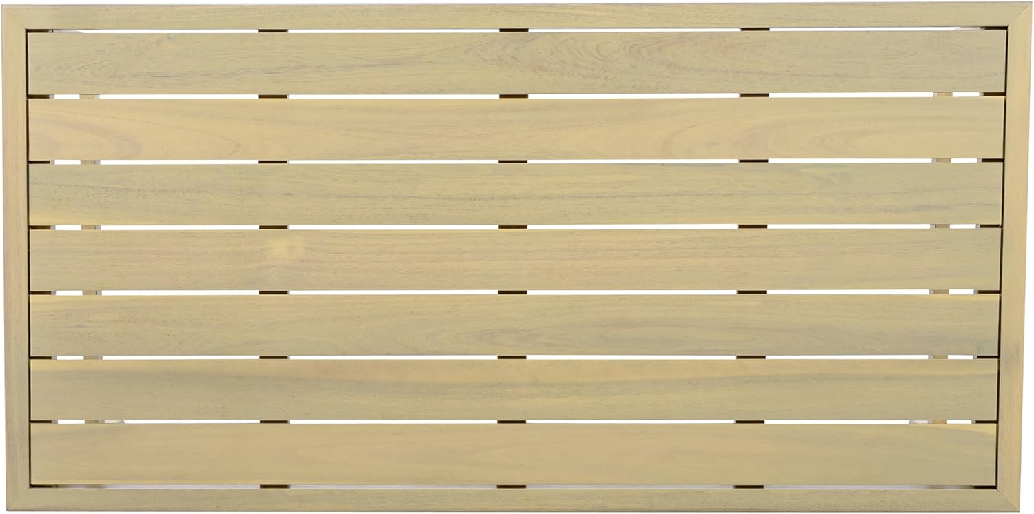 Merax Patio Acacia Wood Coffee Table Outdoor Furniture, Bear 310LBS, 47.24"x23.62"x15.75", Light Teak