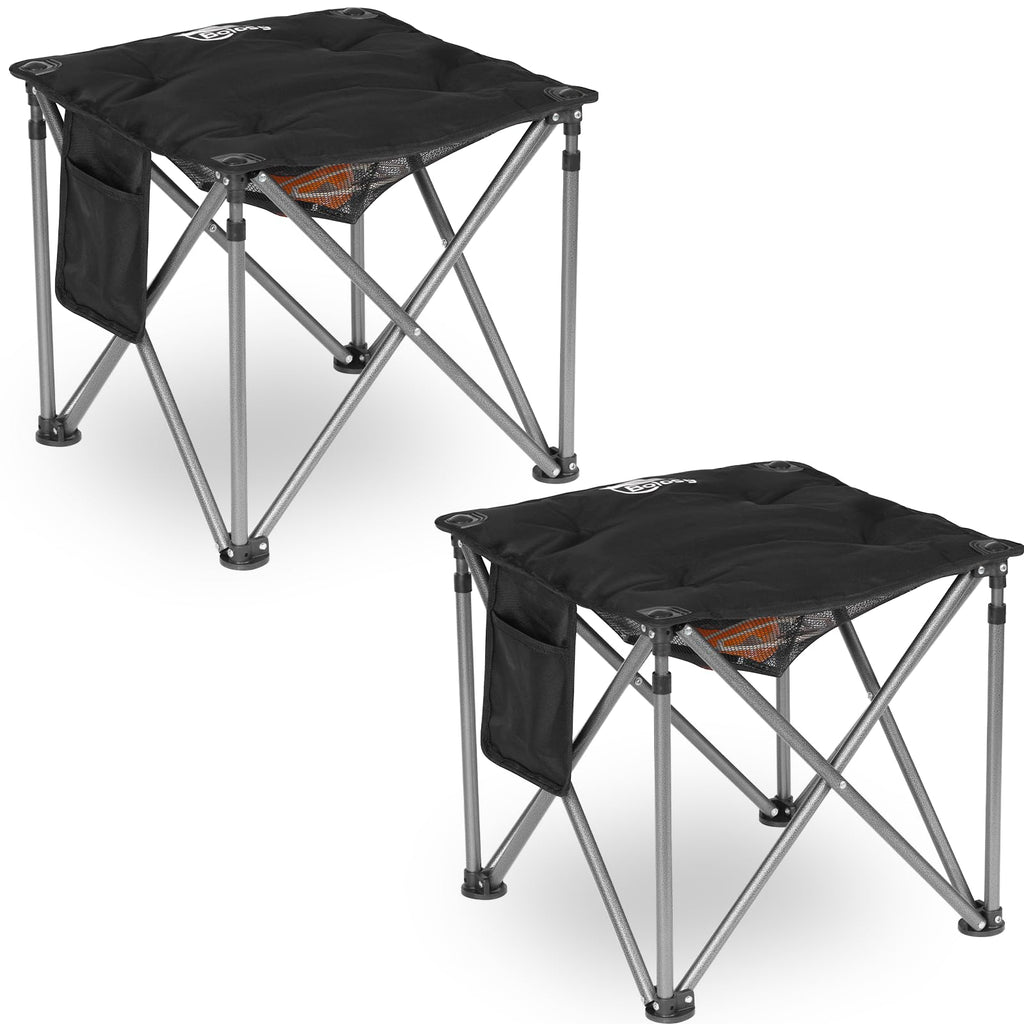 Bolosy Camping Stool Oversized Camping Foot Stool Ottoman Heavy Duty Camp Stool Padded Camping Chair Foot Rest Foldable Footrest