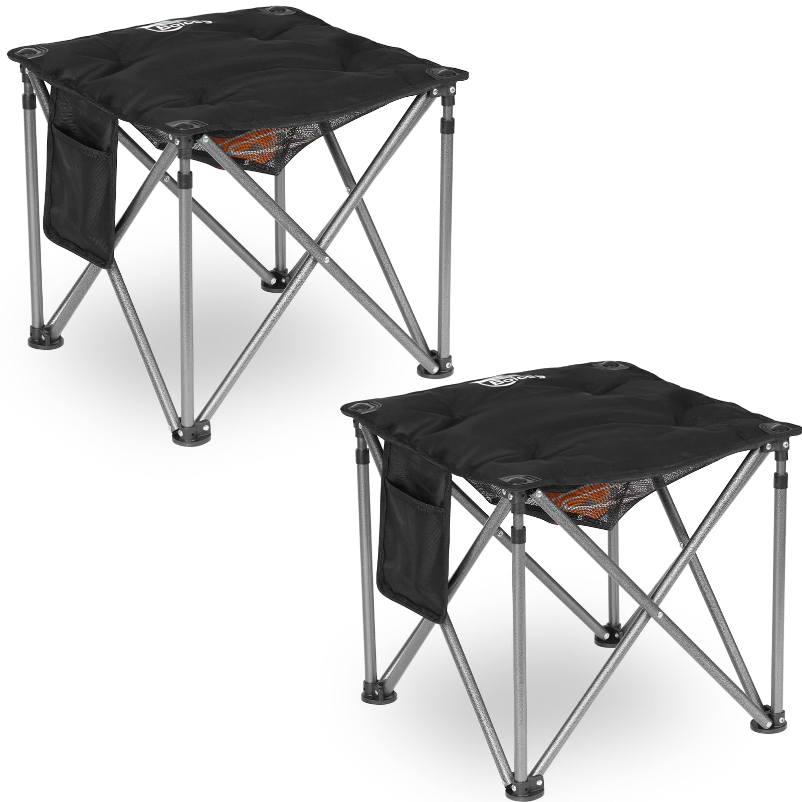 Bolosy Camping Stool Oversized Camping Foot Stool Ottoman Heavy Duty Camp Stool Padded Camping Chair Foot Rest Foldable Footrest