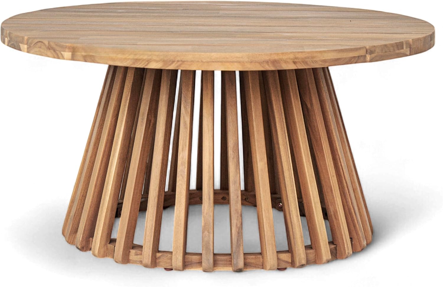Light Teak Wooden Outdoor Table for Patio & Backyard