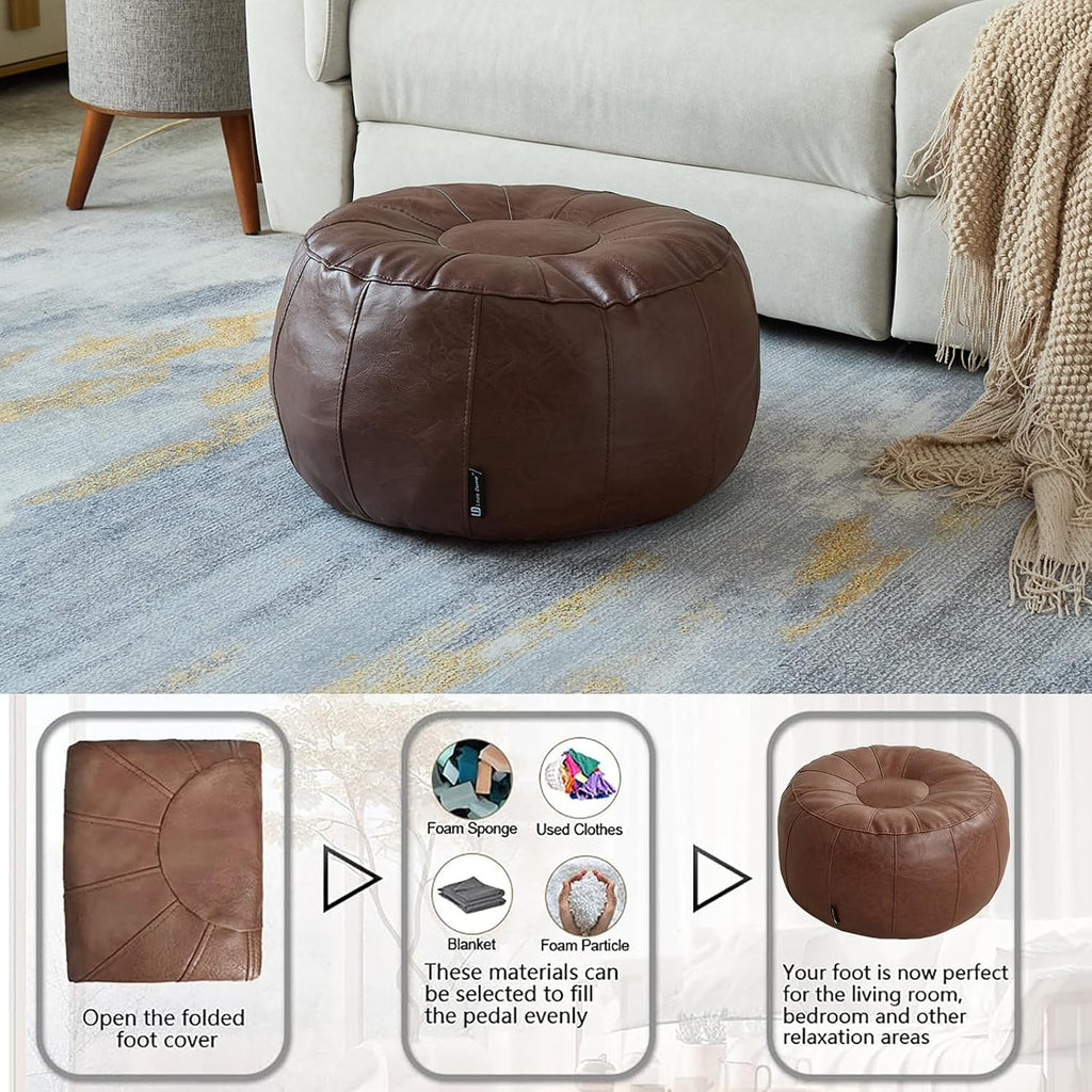 Waterproof Ottoman Cover for Storage, Camping & Travel