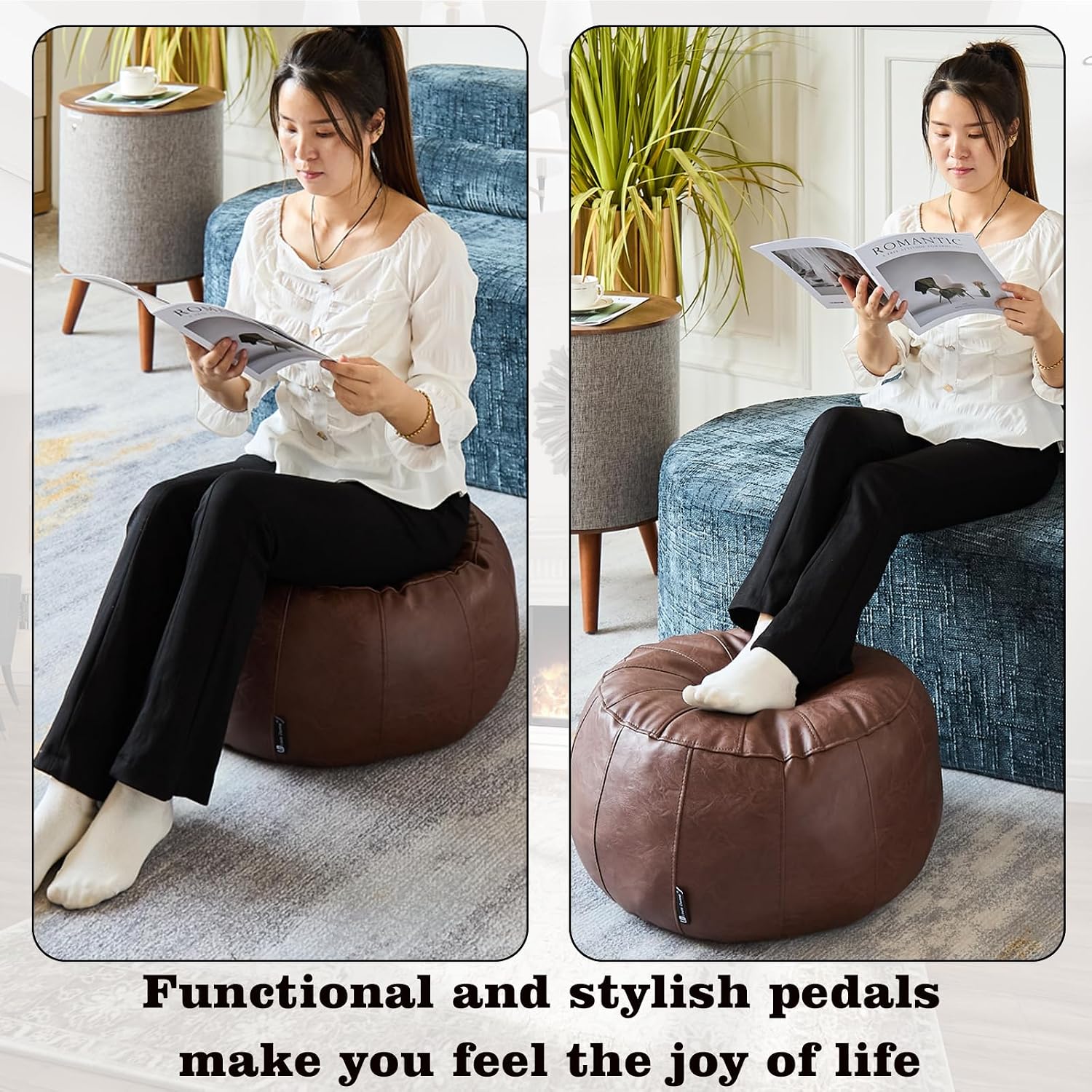 Waterproof Ottoman Cover for Storage, Camping & Travel