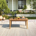 Christopher Knight Home Pula Patio Coffee Table, Acacia Wood Accent Table, Rectangluar End Table, Book Table, Slat Pannel Side Table, Outdoor Acacia Wood Table for Yard Garden Porch Balcony, Teak